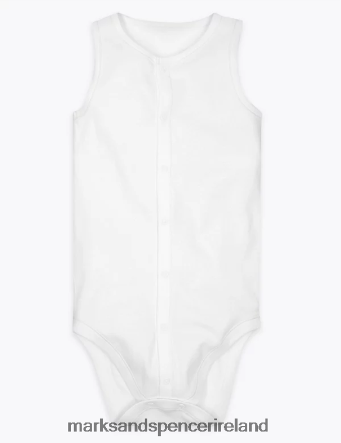 Marks & Spencer Baby Adaptive Pure Cotton Bodysuit White Clothing 2VJ8DF7415