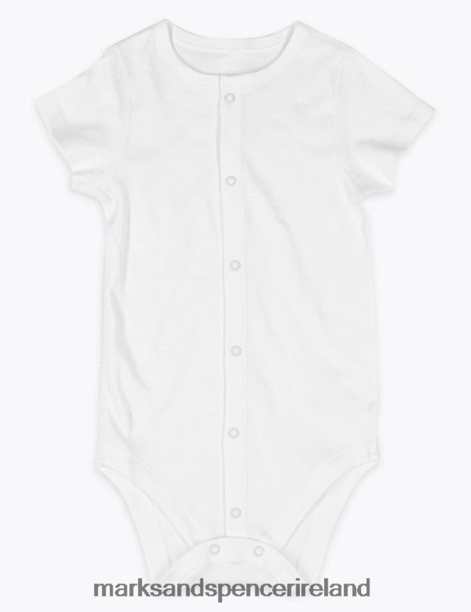 Marks & Spencer Baby Adaptive Pure Cotton Bodysuit White Clothing 2VJ8DF7599