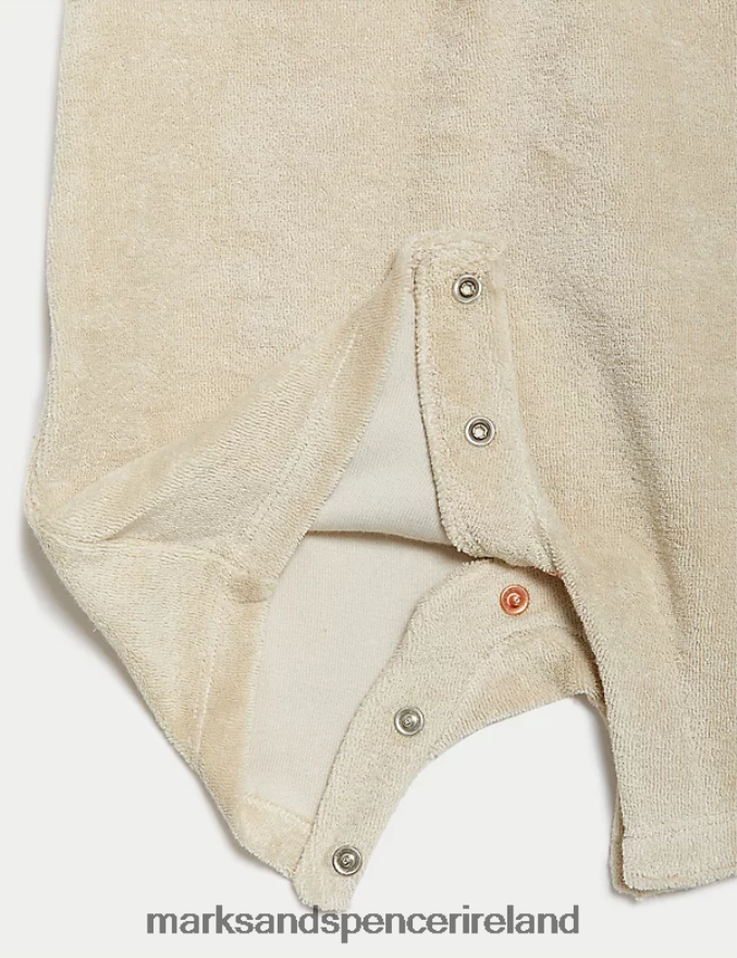 Marks & Spencer Baby Cotton Rich Romper Stone Clothing 2VJ8DF7454
