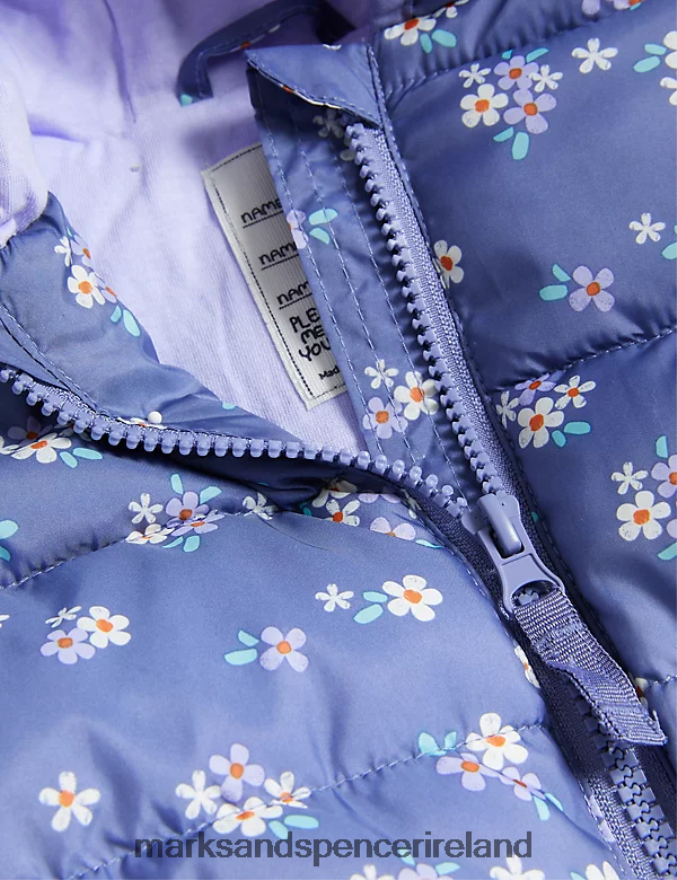 Marks & Spencer Baby Floral Coat - Navy Mix Clothing 2VJ8DF7652