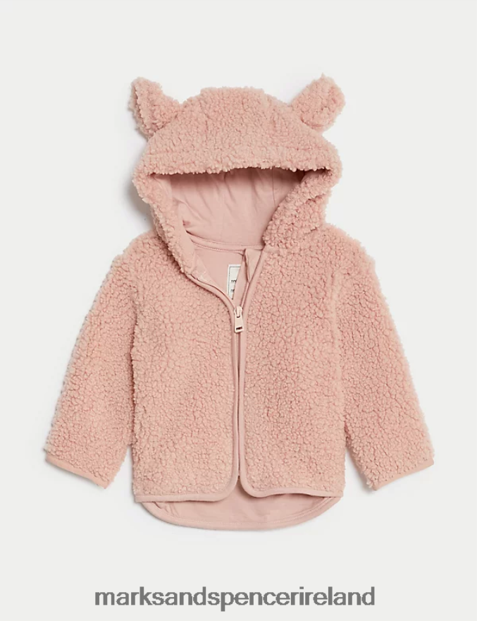 Marks & Spencer Baby Hooded Jacket Pink Clothing 2VJ8DF7641