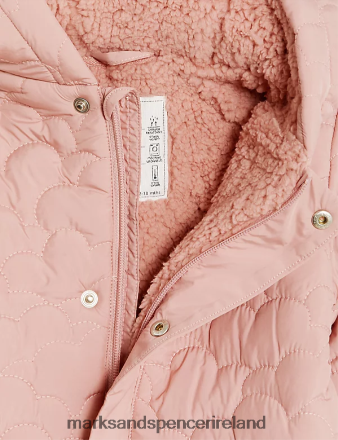 Marks & Spencer Baby Quilted Snowsuit Pink Clothing 2VJ8DF7676