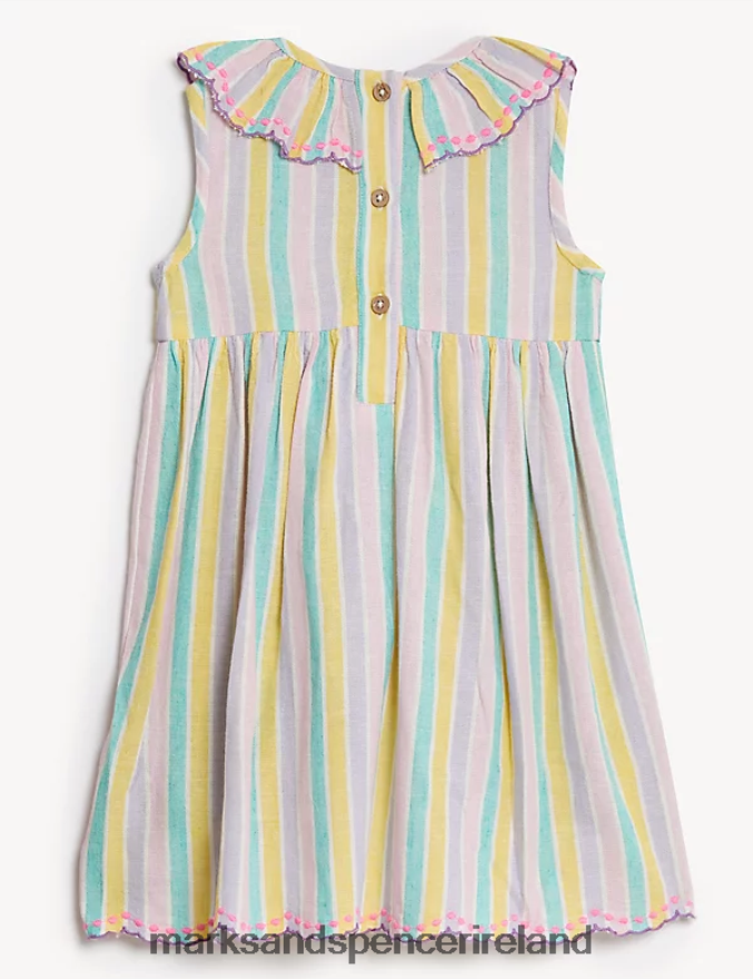 Marks & Spencer Baby Striped Dress Multi Clothing 2VJ8DF7644