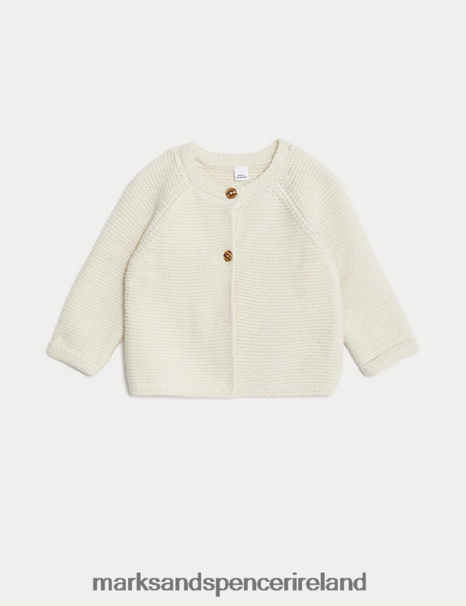 Marks & Spencer Baby Pure Cotton Cardigan White Mix Clothing 2VJ8DF7580