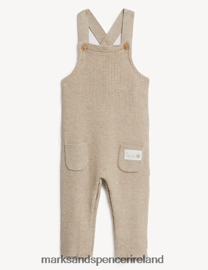 Marks & Spencer Baby Knitted Dungarees Nude Clothing 2VJ8DF7329