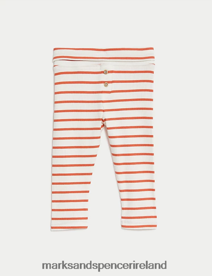 Marks & Spencer Baby 3pk Cotton Rich Striped Leggings Multi Clothing 2VJ8DF7431
