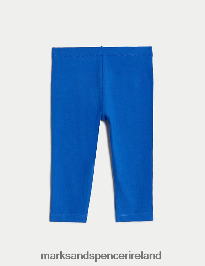 Marks & Spencer Baby Cotton Rich Leggings Bright Blue Clothing 2VJ8DF7346