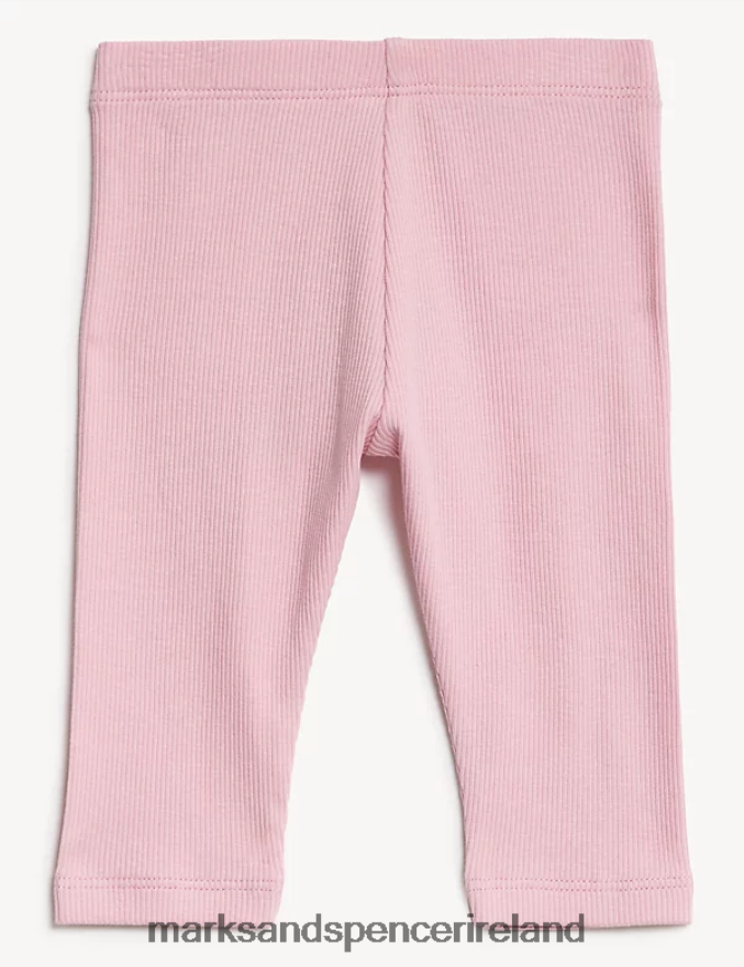 Marks & Spencer Baby Cotton Rich Leggings Pink Clothing 2VJ8DF7732