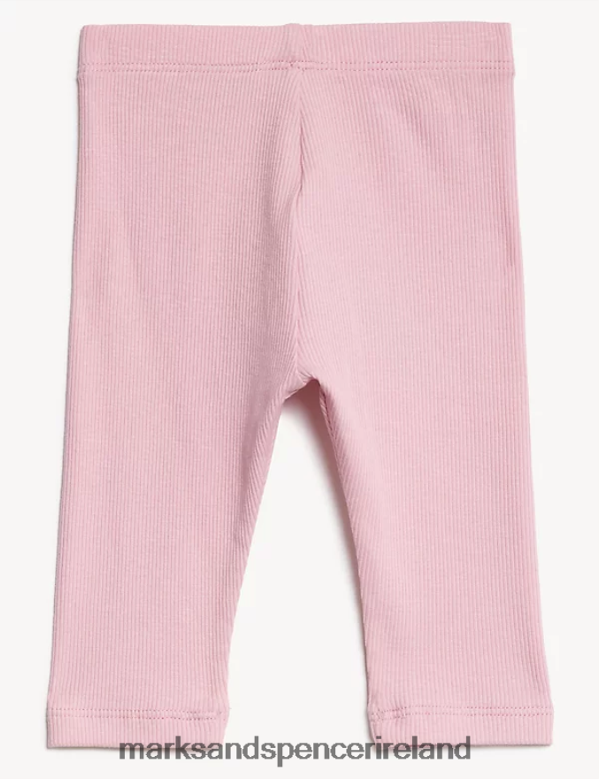 Marks & Spencer Baby Cotton Rich Leggings Pink Clothing 2VJ8DF7732
