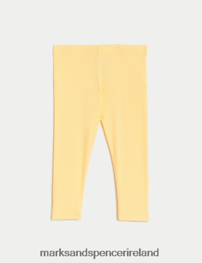 Marks & Spencer Baby Cotton Rich Leggings Yellow Clothing 2VJ8DF7630