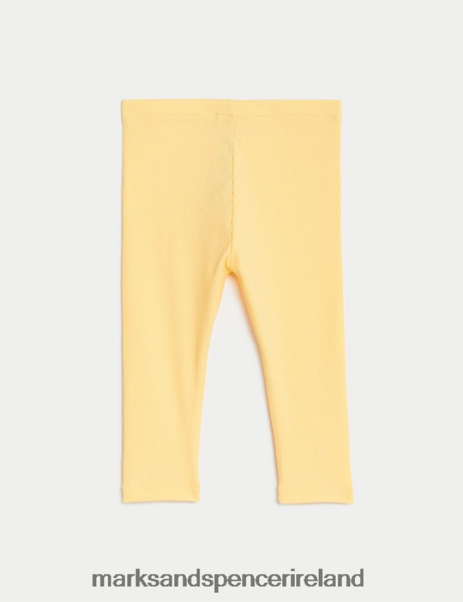 Marks & Spencer Baby Cotton Rich Leggings Yellow Clothing 2VJ8DF7630