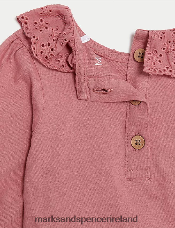 Marks & Spencer Baby 2pc Cotton Rich Floral Outfit Pink Mix Clothing 2VJ8DF7655