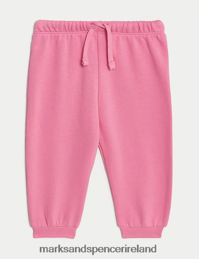 Marks & Spencer Baby 2pc Cotton Rich Outfit Pink Clothing 2VJ8DF7612
