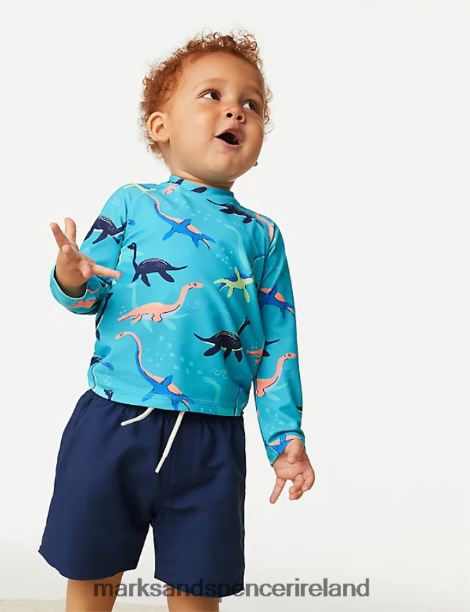 Marks & Spencer Baby 2pc Dinosaur Swim Outfit Multi Clothing 2VJ8DF7467