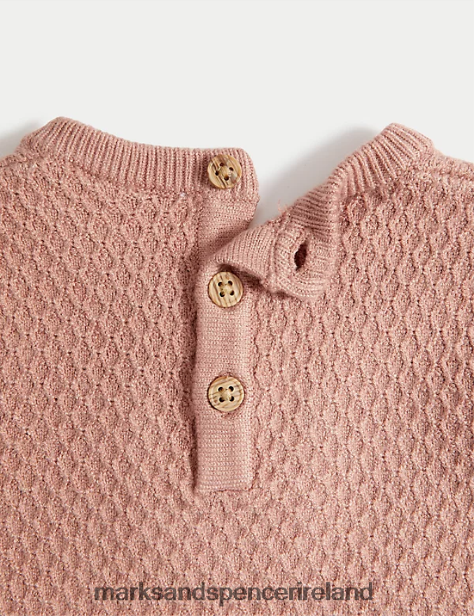 Marks & Spencer Baby 2pc Knitted Outfit Sandstone Clothing 2VJ8DF7586