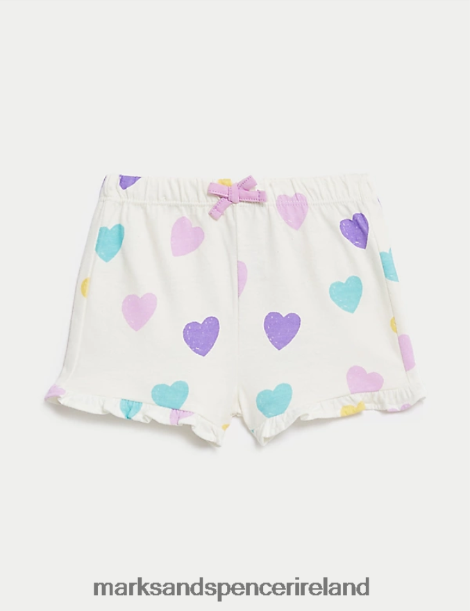 Marks & Spencer Baby 2pc Pure Cotton Heart Outfit Multi Clothing 2VJ8DF7617