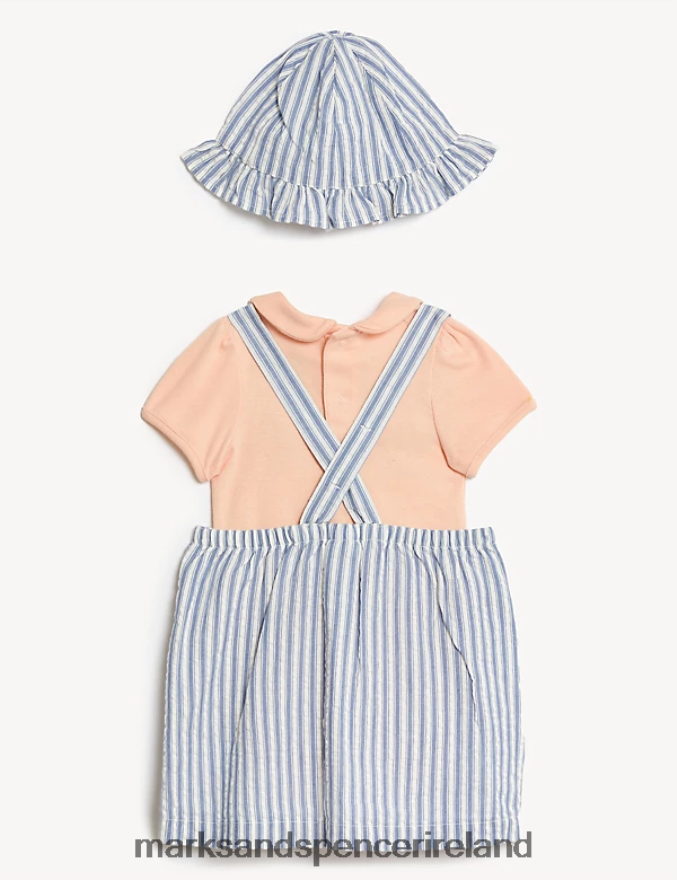 Marks & Spencer Baby 3pc Pure Cotton Peter Rabbit Outfit Blue Mix Clothing 2VJ8DF7668