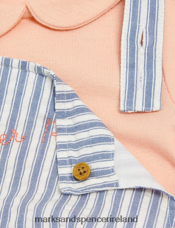 Marks & Spencer Baby 3pc Pure Cotton Peter Rabbit Outfit Blue Mix Clothing 2VJ8DF7668