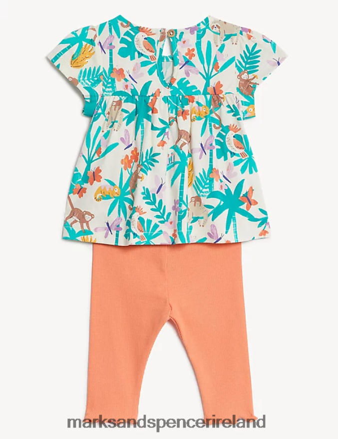 Marks & Spencer Baby Cotton Rich Jungle Outfit Multi Clothing 2VJ8DF7707