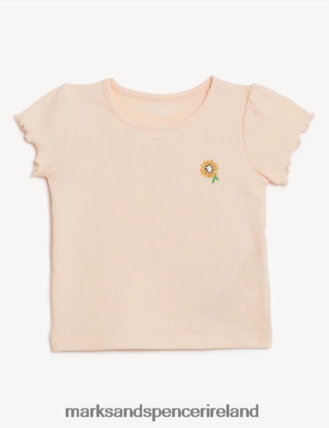 Marks & Spencer Baby Cotton Rich Outfit Peach Mix Clothing 2VJ8DF7709