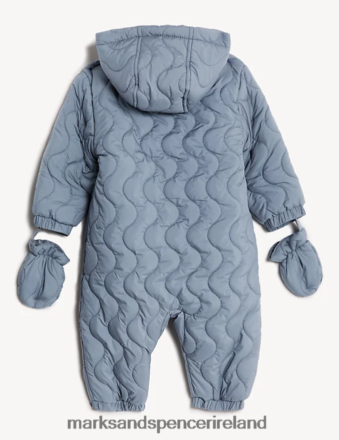 Marks & Spencer Baby Quilted Snowsuit Charcoal Mix Clothing 2VJ8DF7310