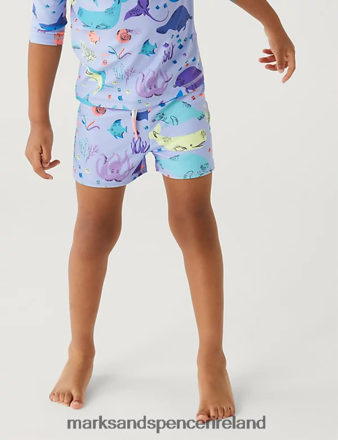 Marks & Spencer Baby 2pk Sea Creatures Swim Trunks Multi Clothing 2VJ8DF8015