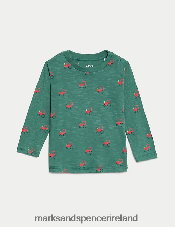 Marks & Spencer Baby 3pk Cotton Rich Patterned Tops Multi Clothing 2VJ8DF7244