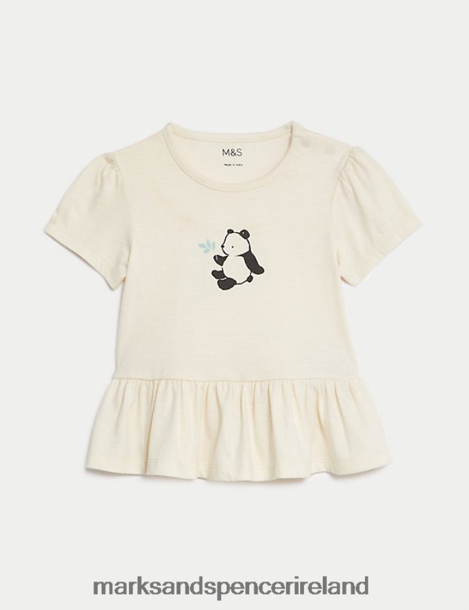 Marks & Spencer Baby Pure Cotton Panda Top Calico Clothing 2VJ8DF7681