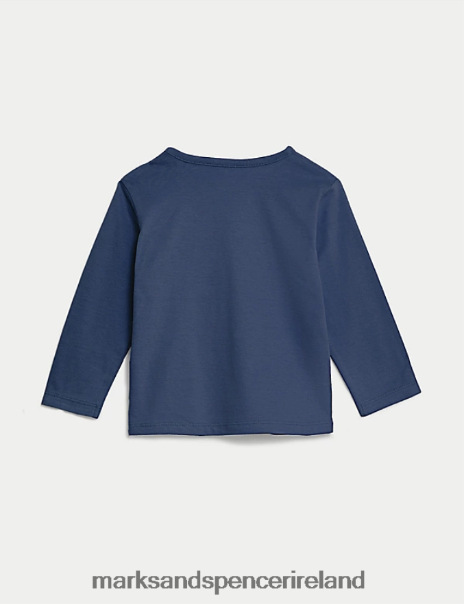Marks & Spencer Baby Pure Cotton Top Navy Clothing 2VJ8DF7539