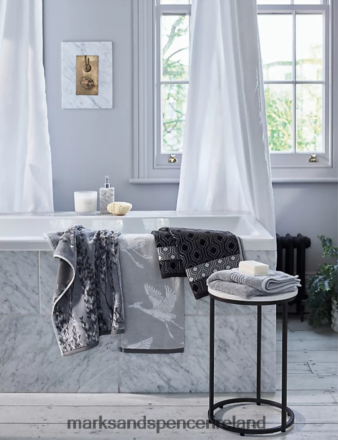 Marks & Spencer Unisex Egyptian Cotton Luxury Towel Silver Grey Accessories 2VJ8DF3617