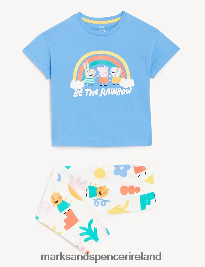 Marks & Spencer Unisex Peppa Pig Pyjamas Blue Mix Clothing 2VJ8DF9343