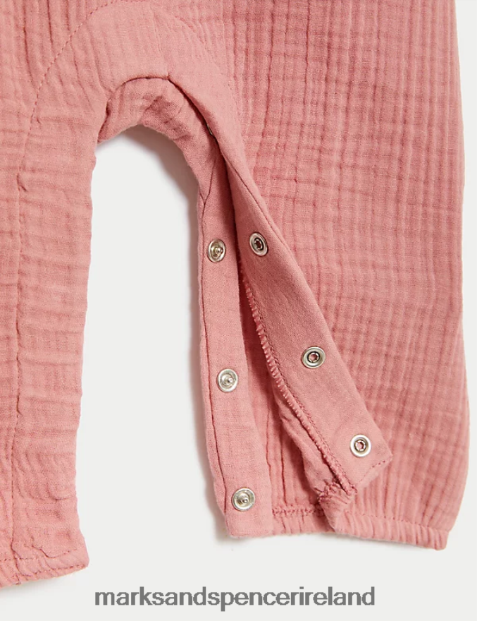 Marks & Spencer Unisex Pure Cotton Romper Pink Clothing 2VJ8DF7613