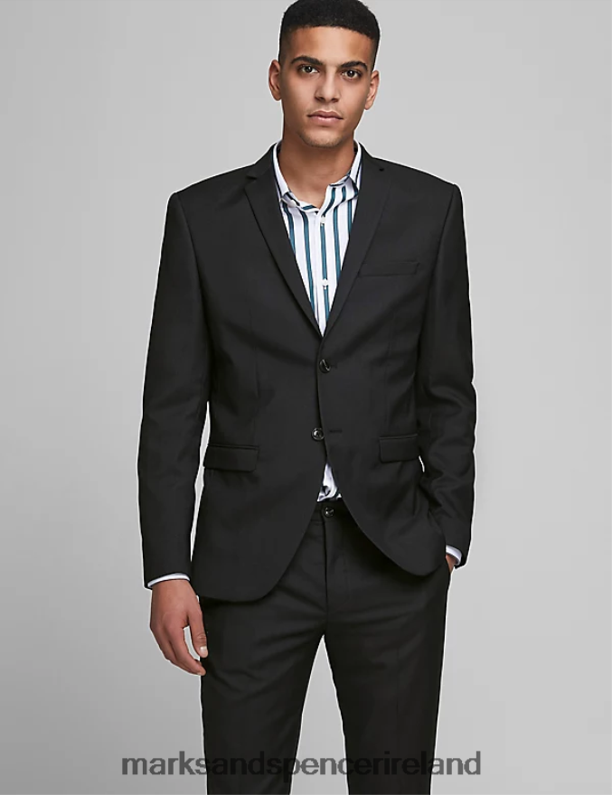 Marks & Spencer Unisex Tailored Fit Blazer Black Clothing 2VJ8DF6203