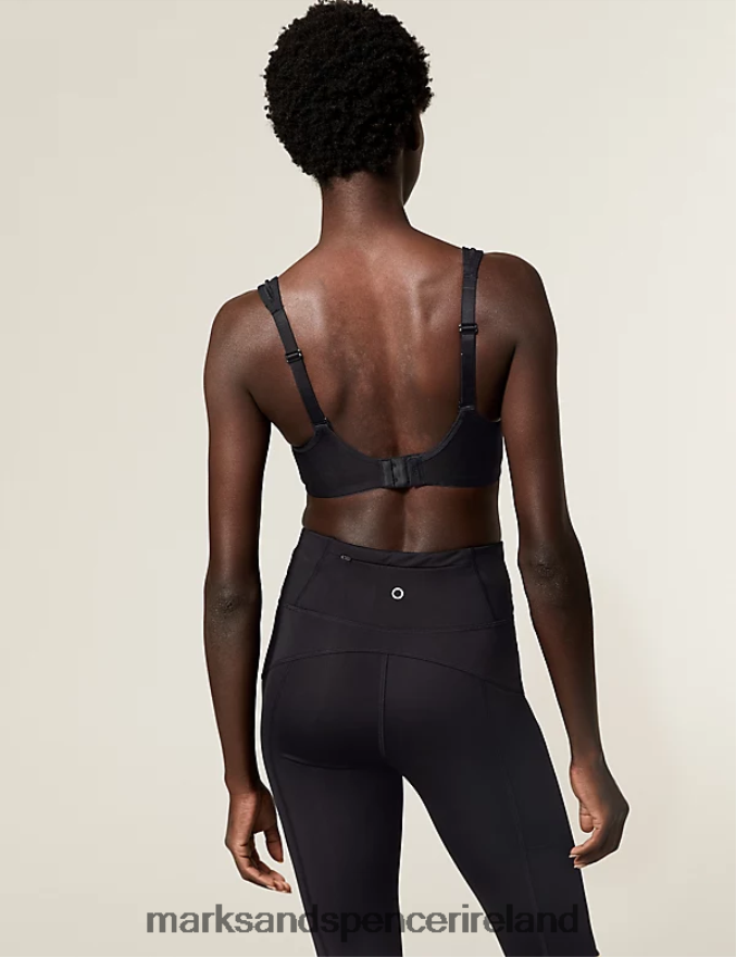Marks & Spencer Unisex 2pk Ultimate Support Sports Bras Black Mix Clothing 2VJ8DF3743