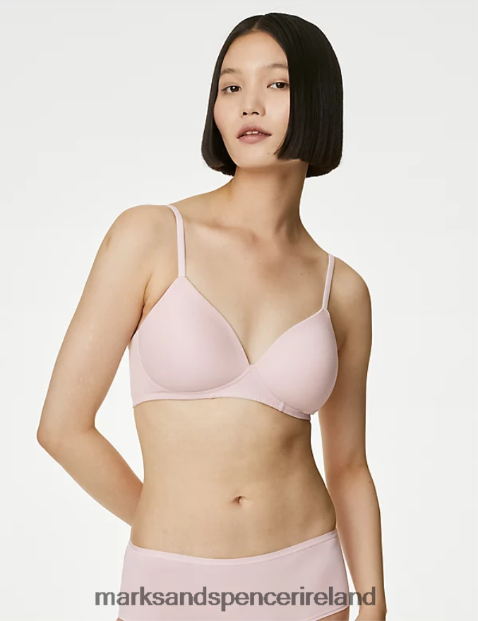 Marks & Spencer Unisex 3pk Non Wired T-Shirt Bras Soft Pink Clothing 2VJ8DF3974