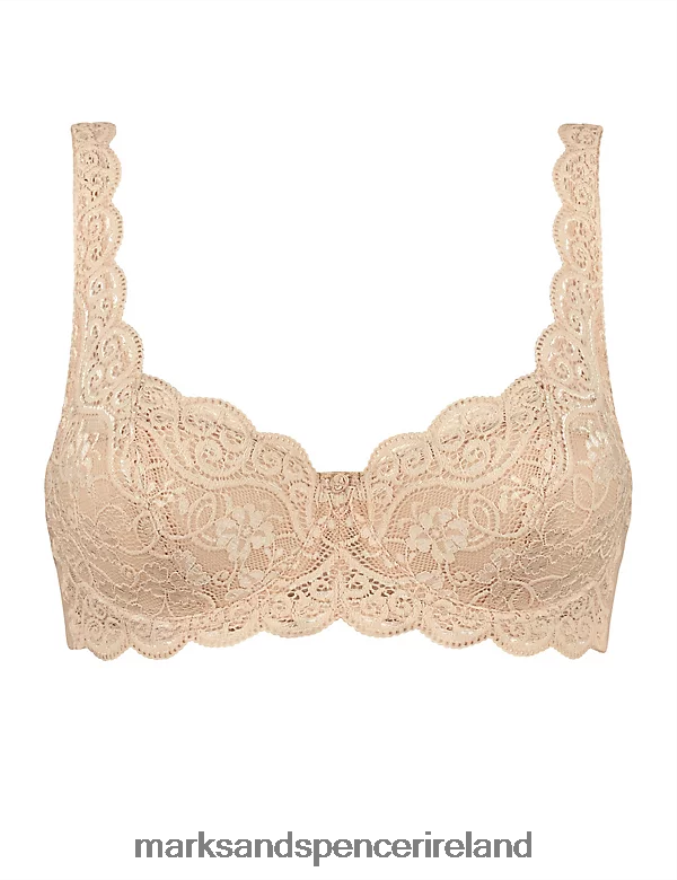 Marks & Spencer Unisex Amourette 300 Lace Balcony Bra Biscuit Clothing 2VJ8DF4731