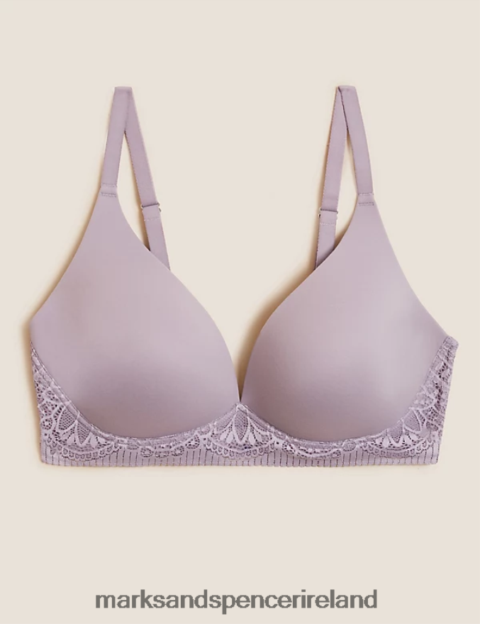 Marks & Spencer Unisex Body Soft Non Wired Plunge Bra Dusted Lilac Clothing 2VJ8DF4044