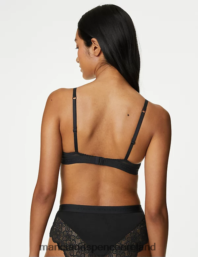 Marks & Spencer Unisex Cleo Wired Plunge Bra Black Clothing 2VJ8DF4498