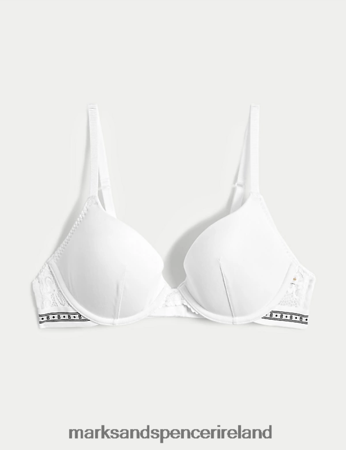Marks & Spencer Unisex Cleo Wired Plunge Bra White Clothing 2VJ8DF4496