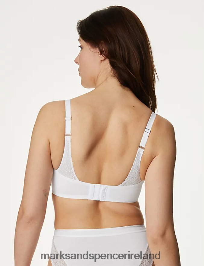Marks & Spencer Unisex Cool Comfort Cotton Rich Minimiser Bra White Clothing 2VJ8DF3735