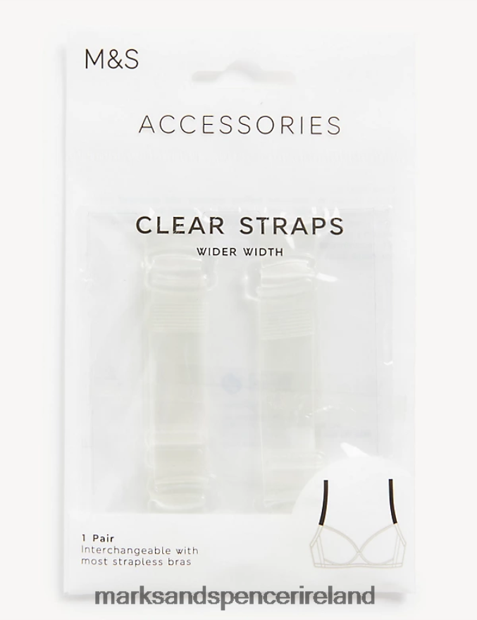 Marks & Spencer Unisex Detachable Bra Straps Clear Clothing 2VJ8DF4296