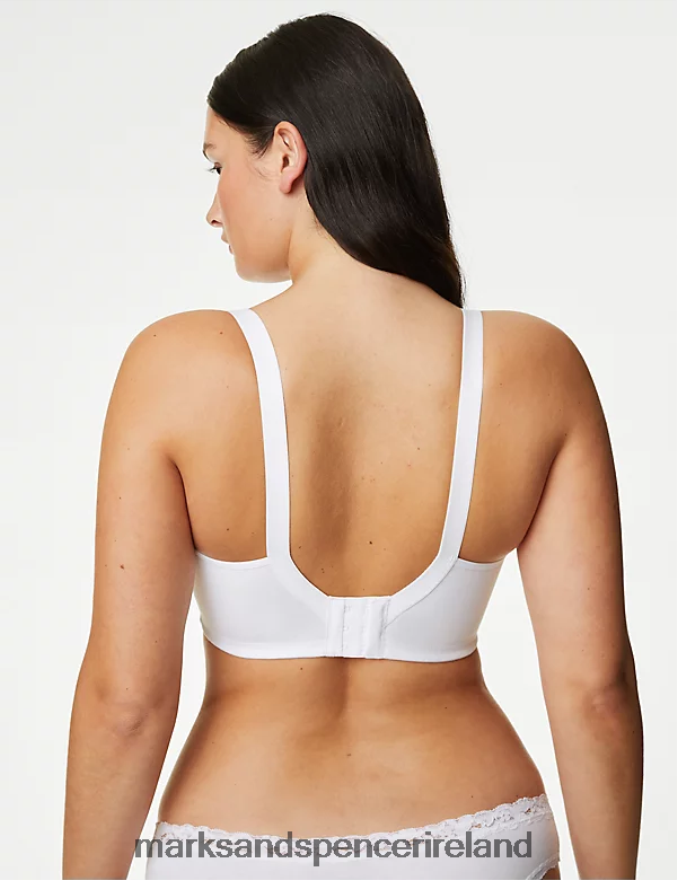 Marks & Spencer Unisex Embroidered Non Wired Total Support Bra White Clothing 2VJ8DF3701