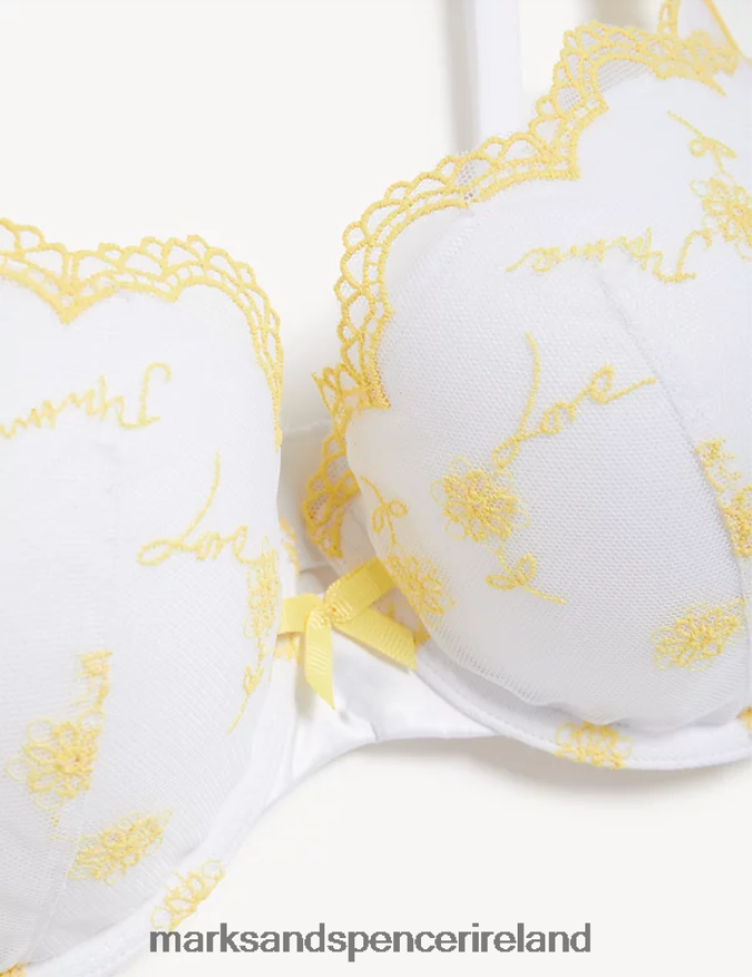 Marks & Spencer Unisex Evaline Push-Up Balcony Bra White Mix Clothing 2VJ8DF4112