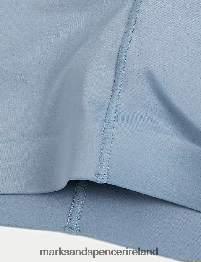Marks & Spencer Unisex Flexifit Non Wired Crop Top Grey Blue Clothing 2VJ8DF1347