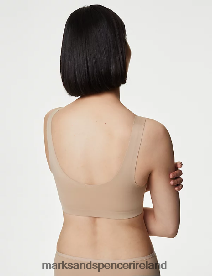 Marks & Spencer Unisex Flexifit Non Wired Crop Top Rose Quartz Clothing 2VJ8DF1342