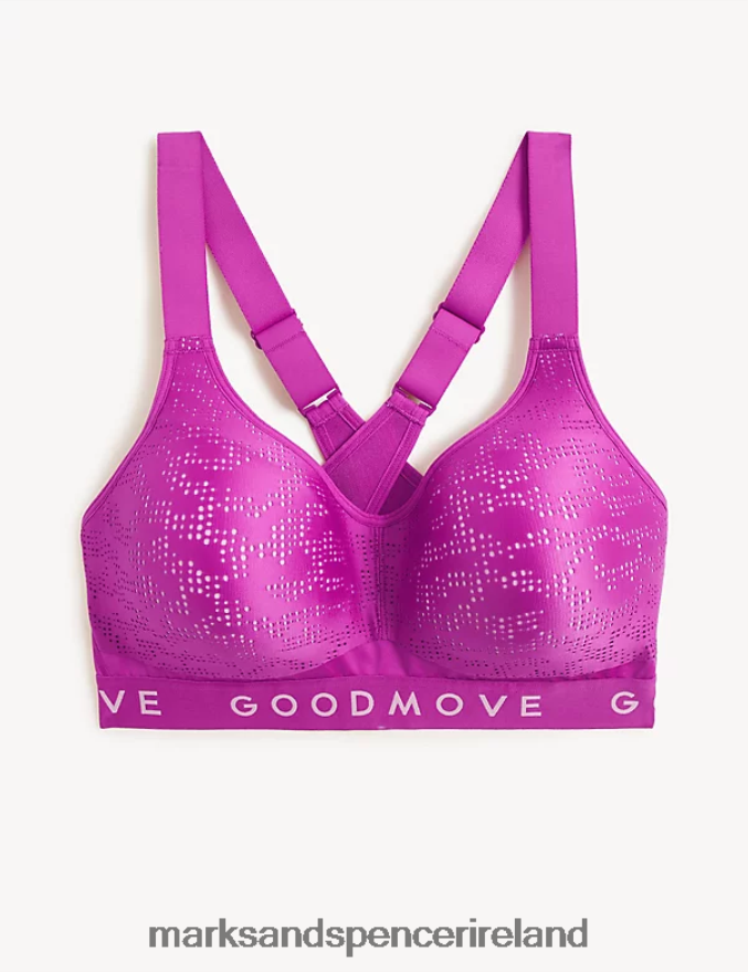 Marks & Spencer Unisex Freedom To Move Ultimate Support Sports Bra Dark Magenta Clothing 2VJ8DF4901