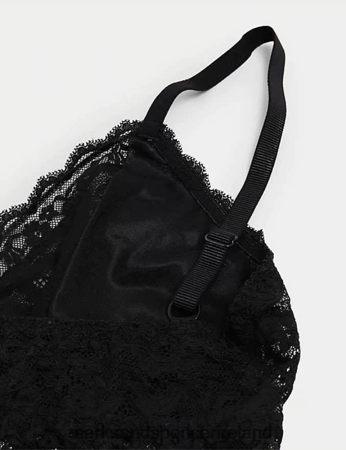 Marks & Spencer Unisex Lace Non Wired Bralette Black Clothing 2VJ8DF4106