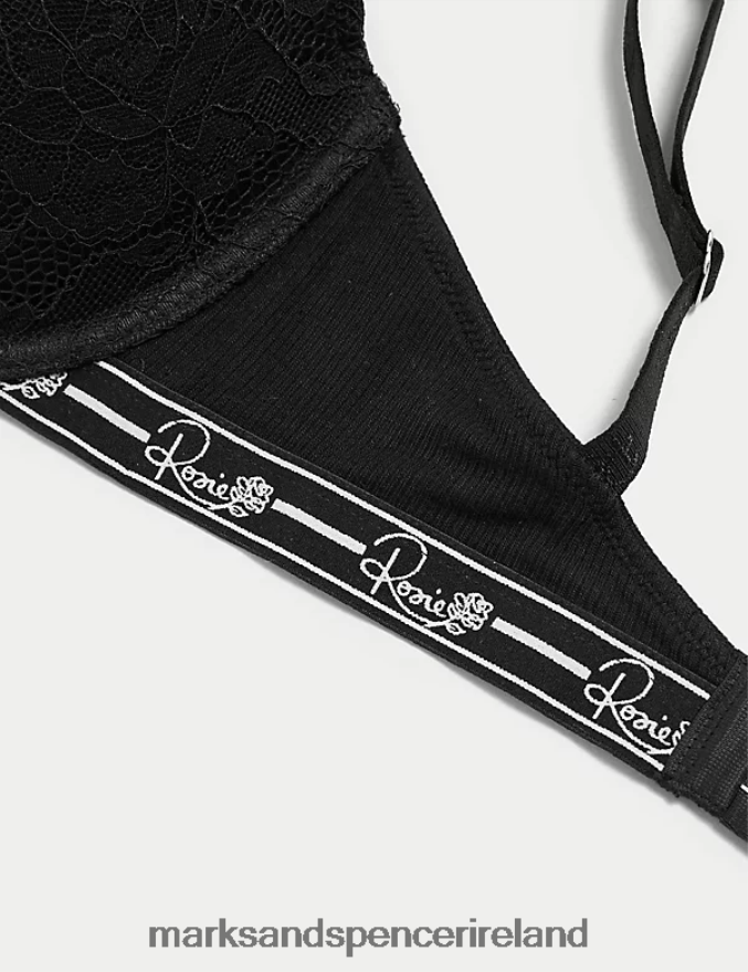 Marks & Spencer Unisex Lace Wired Padded Full Cup Bra Black Clothing 2VJ8DF4466
