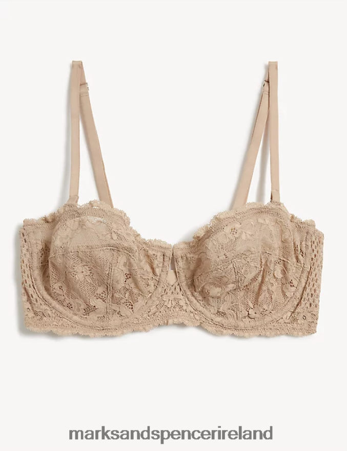 Marks & Spencer Unisex Lace Wired Strapless Bra Rose Quartz Clothing 2VJ8DF4631