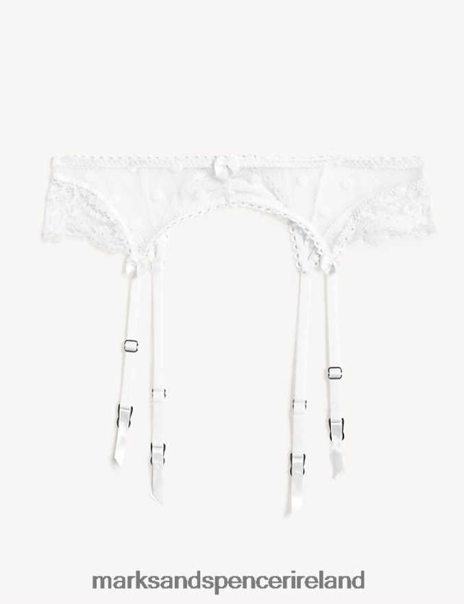 Marks & Spencer Unisex Linea Lace Suspender White Clothing 2VJ8DF3853